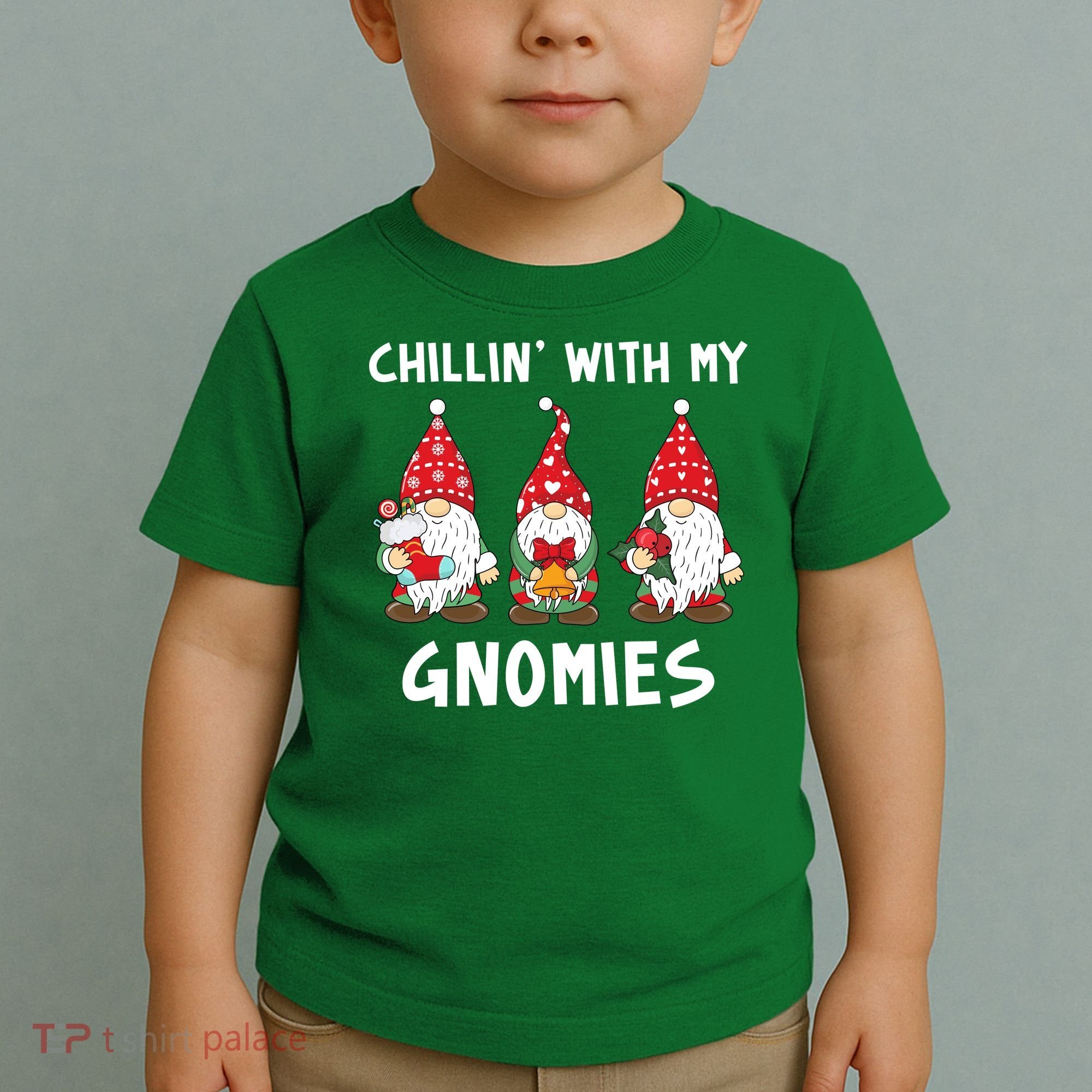 Chillin With My Gnomies Christmas Holiday Toddler T-Shirt