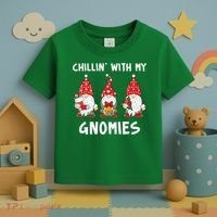 Chillin With My Gnomies Christmas Holiday Toddler T-Shirt thumb 3