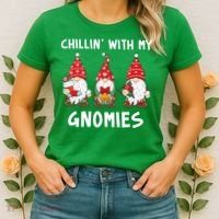 Chillin With My Gnomies Christmas Holiday Women's T-Shirt thumb 2