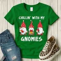 Chillin With My Gnomies Christmas Holiday Women's T-Shirt thumb 3