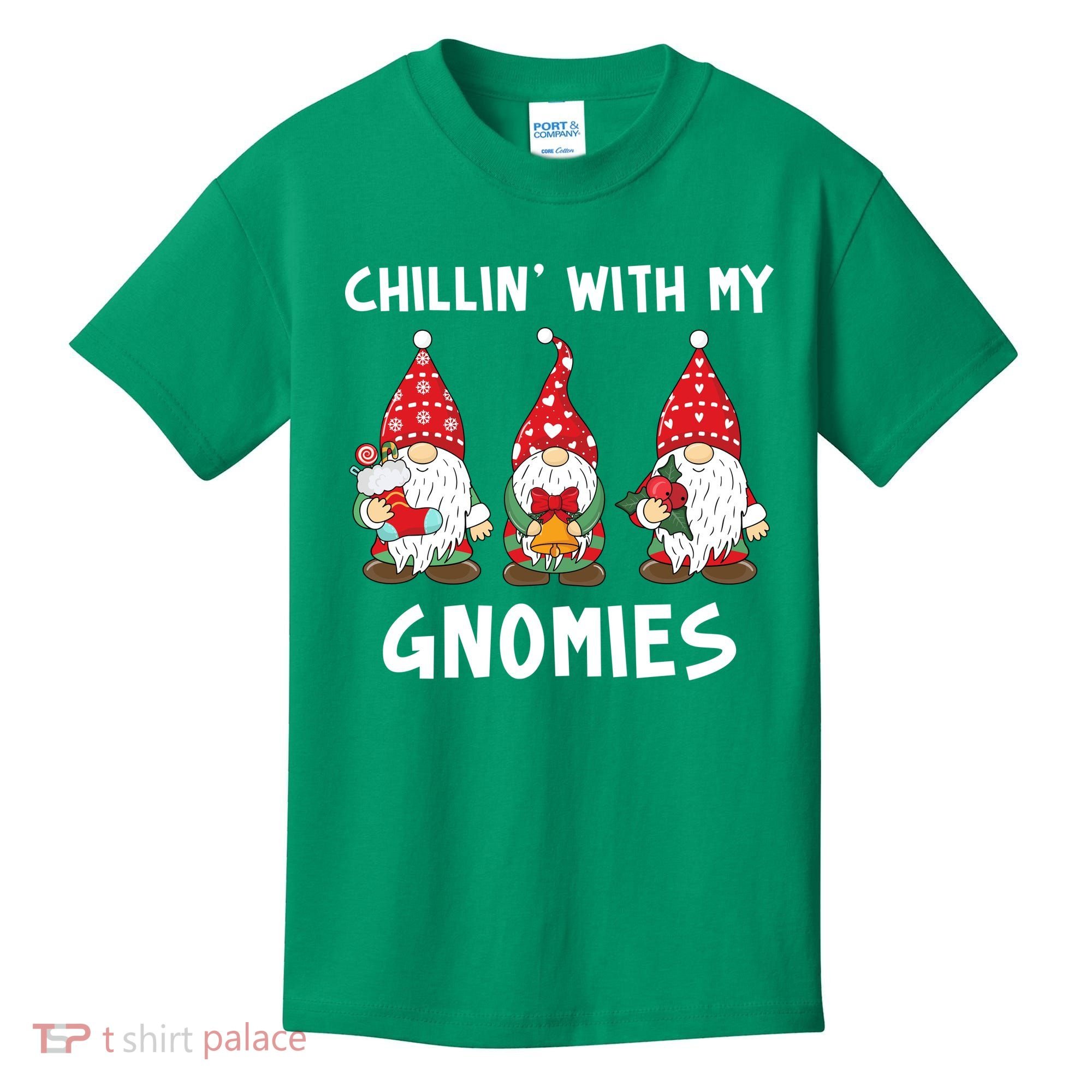 Chillin With My Gnomies Christmas Holiday Kids T-Shirt
