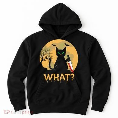 Cat What Murderous Black Cat Halloween Day Hoodie