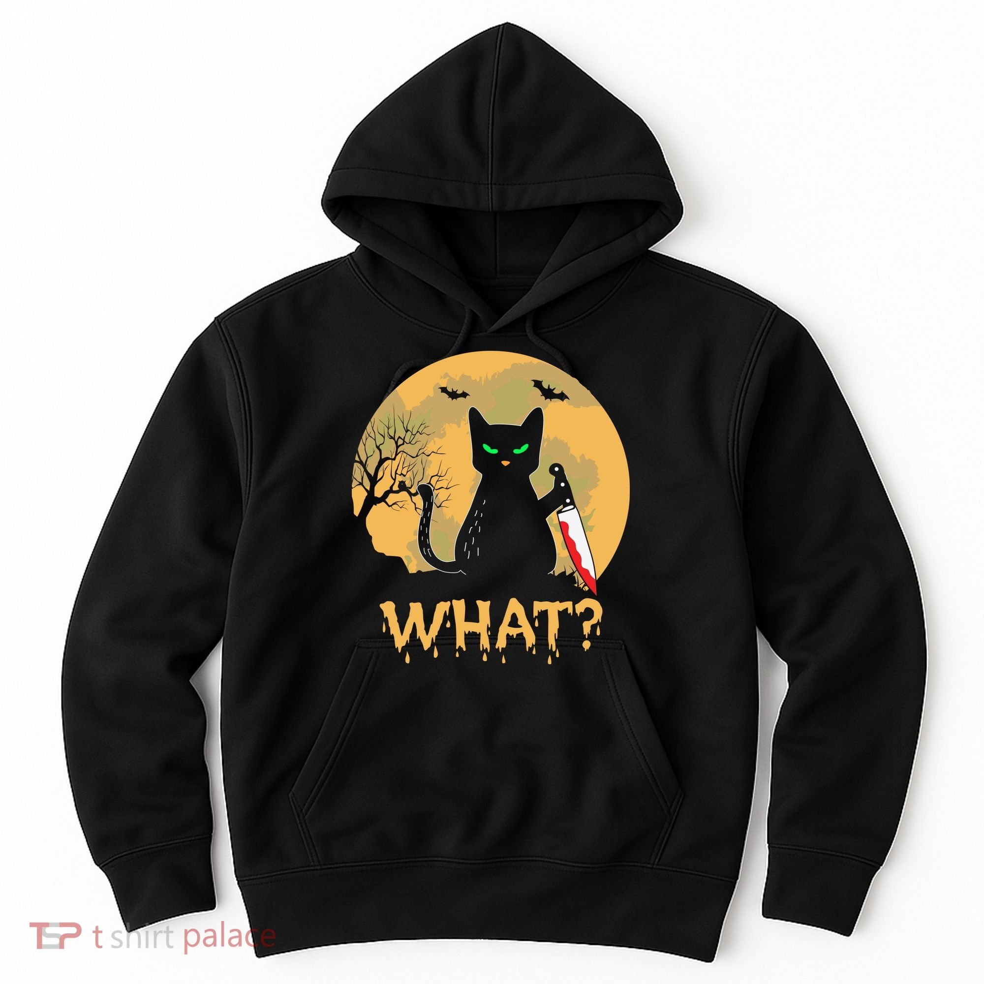 Cat What Murderous Black Cat Halloween Day Hoodie