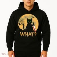 Cat What Murderous Black Cat Halloween Day Hoodie thumb 2