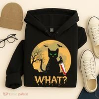 Cat What Murderous Black Cat Halloween Day Hoodie thumb 4