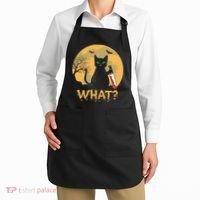 Cat What Murderous Black Cat Halloween Day Apron thumb 2