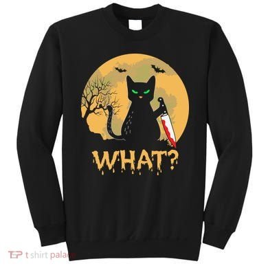Cat What Murderous Black Cat Halloween Day Sweatshirt