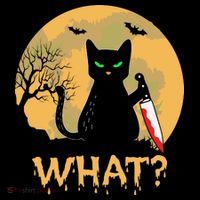 Cat What Murderous Black Cat Halloween Day Mousepad thumb 1