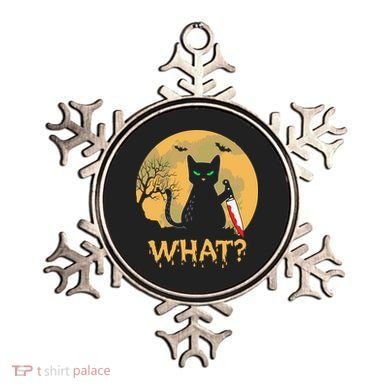 Cat What Murderous Black Cat Halloween Day Ornament