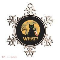 Cat What Murderous Black Cat Halloween Day Ornament thumb 0