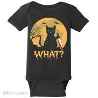 Cat What Murderous Black Cat Halloween Day Baby Bodysuit thumb 0