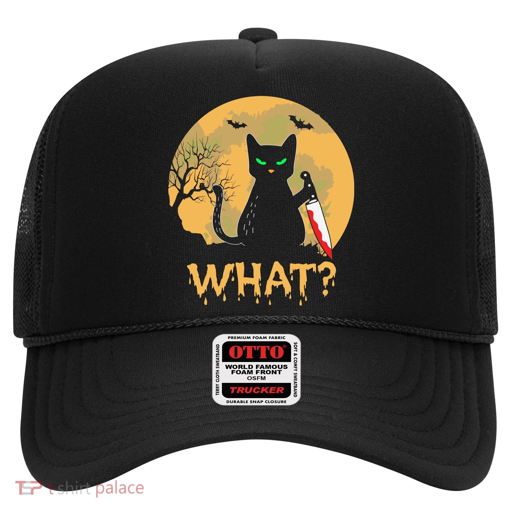 Cat What Murderous Black Cat Halloween Day Hat