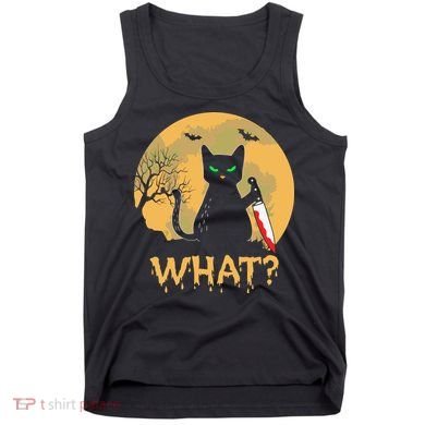 Cat What Murderous Black Cat Halloween Day Tank Top
