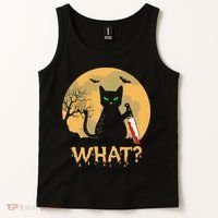 Cat What Murderous Black Cat Halloween Day Tank Top thumb 2
