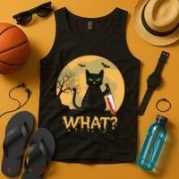 Cat What Murderous Black Cat Halloween Day Tank Top thumb 4
