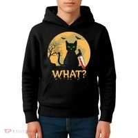 Cat What Murderous Black Cat Halloween Day Kids Hoodie thumb 4