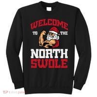 Christmas Welcome North Swole Xmas Muscle Gym Sweatshirt thumb 0