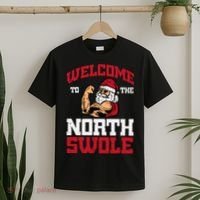 Christmas Welcome North Swole Xmas Muscle Gym T-Shirt thumb 2