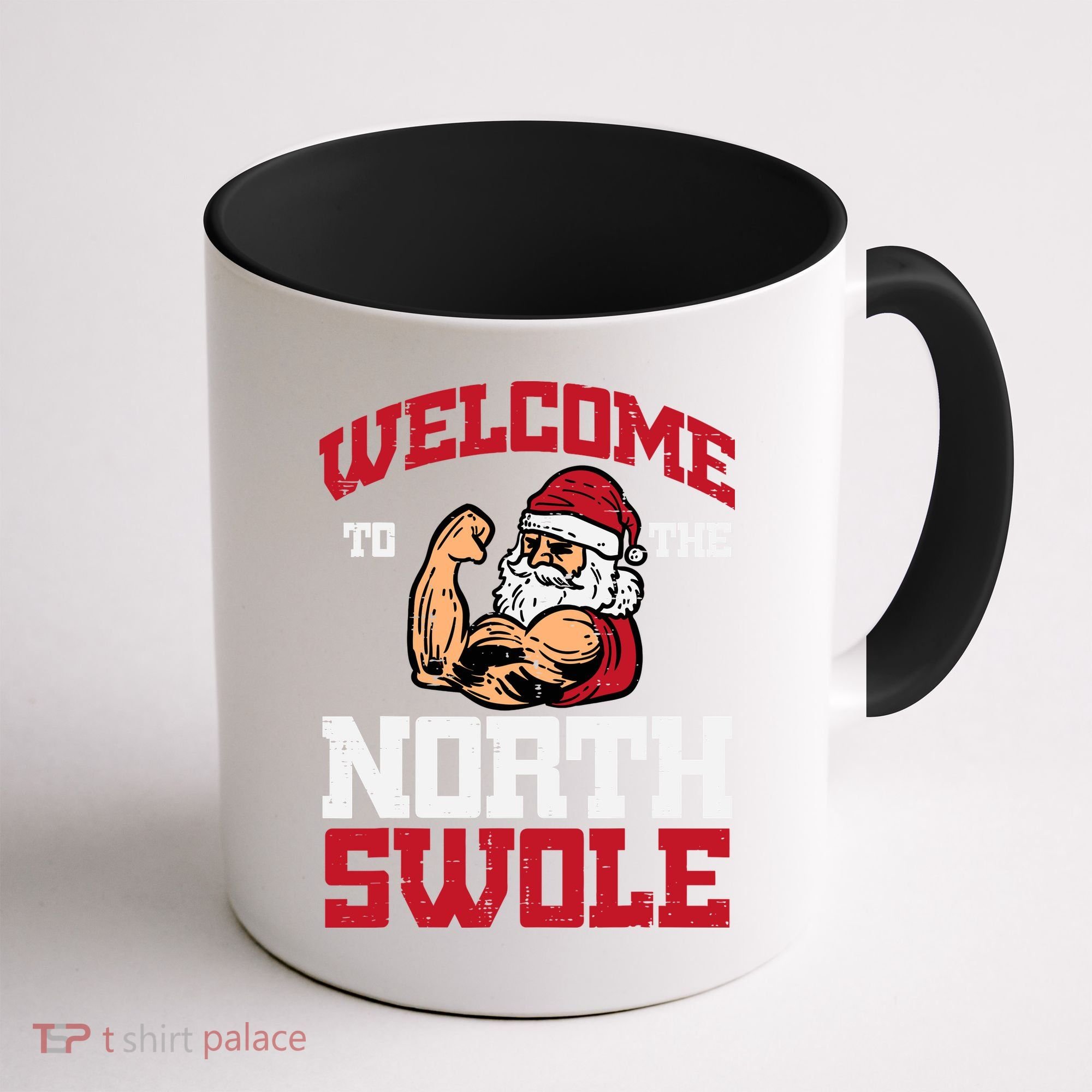 Christmas Welcome North Swole Xmas Muscle Gym Coffee Mug