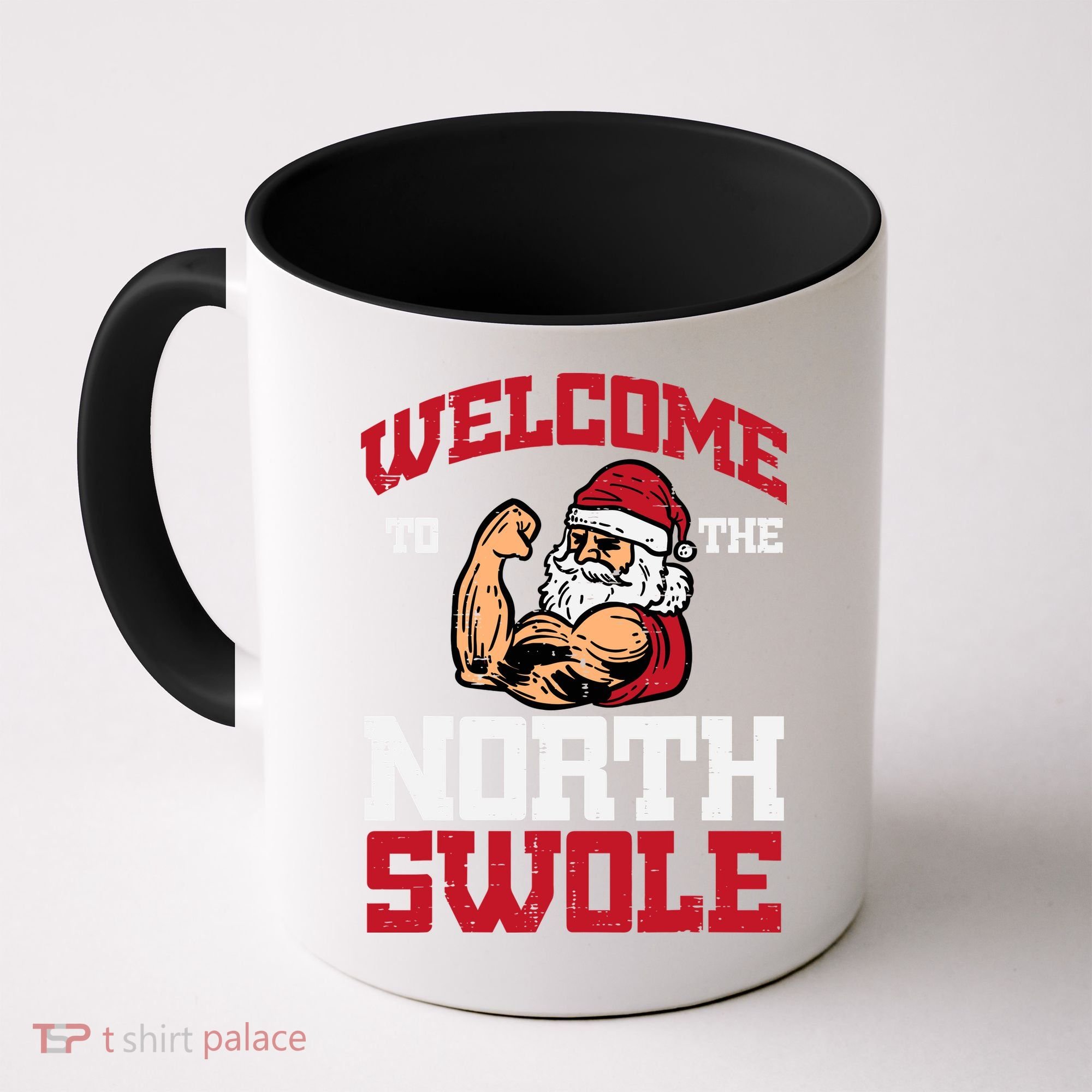 Christmas Welcome North Swole Xmas Muscle Gym Coffee Mug