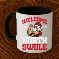 Christmas Welcome North Swole Xmas Muscle Gym Coffee Mug thumb 2