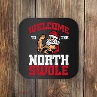 Christmas Welcome North Swole Xmas Muscle Gym Coaster thumb 0
