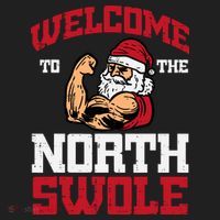 Christmas Welcome North Swole Xmas Muscle Gym Tumbler thumb 3