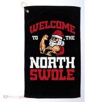 Christmas Welcome North Swole Xmas Muscle Gym Golf Towel thumb 0