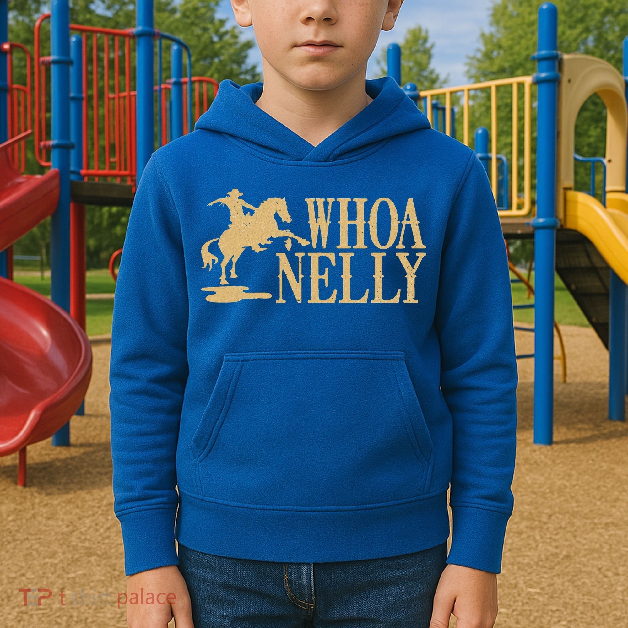 Casual Whoa Nelly Horse Country Kids Hoodie