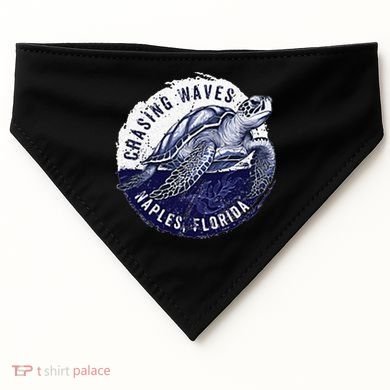 Chasing Waves Naples Florida USA-Made Doggie Bandana