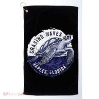 Chasing Waves Naples Florida Golf Towel thumb 0