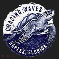 Chasing Waves Naples Florida Golf Towel thumb 3