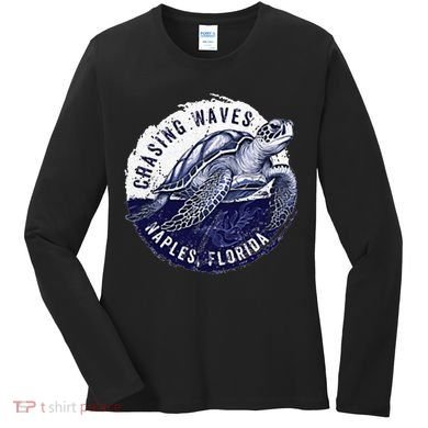 Chasing Waves Naples Florida Women's Long Sleeve Shirt