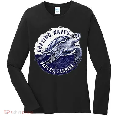 Chasing Waves Naples Florida Women's Long Sleeve Shirt