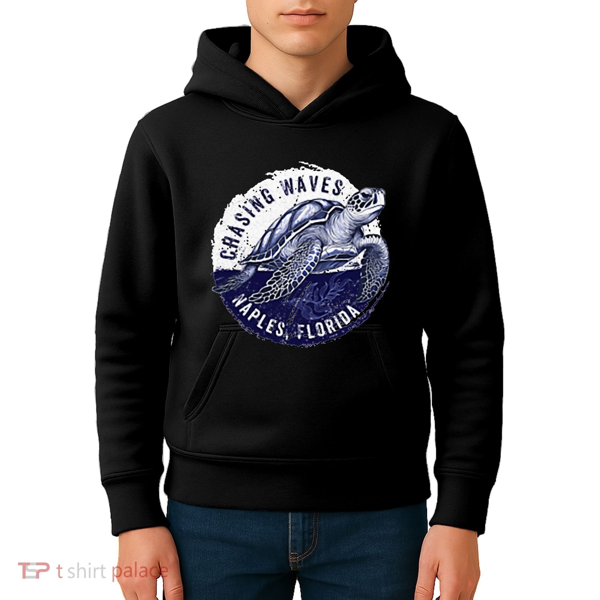 Chasing Waves Naples Florida Kids Hoodie