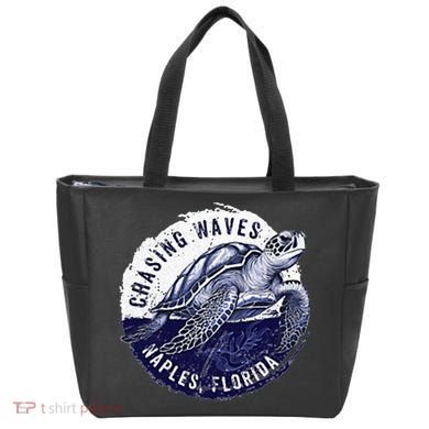 Chasing Waves Naples Florida Tote Bag