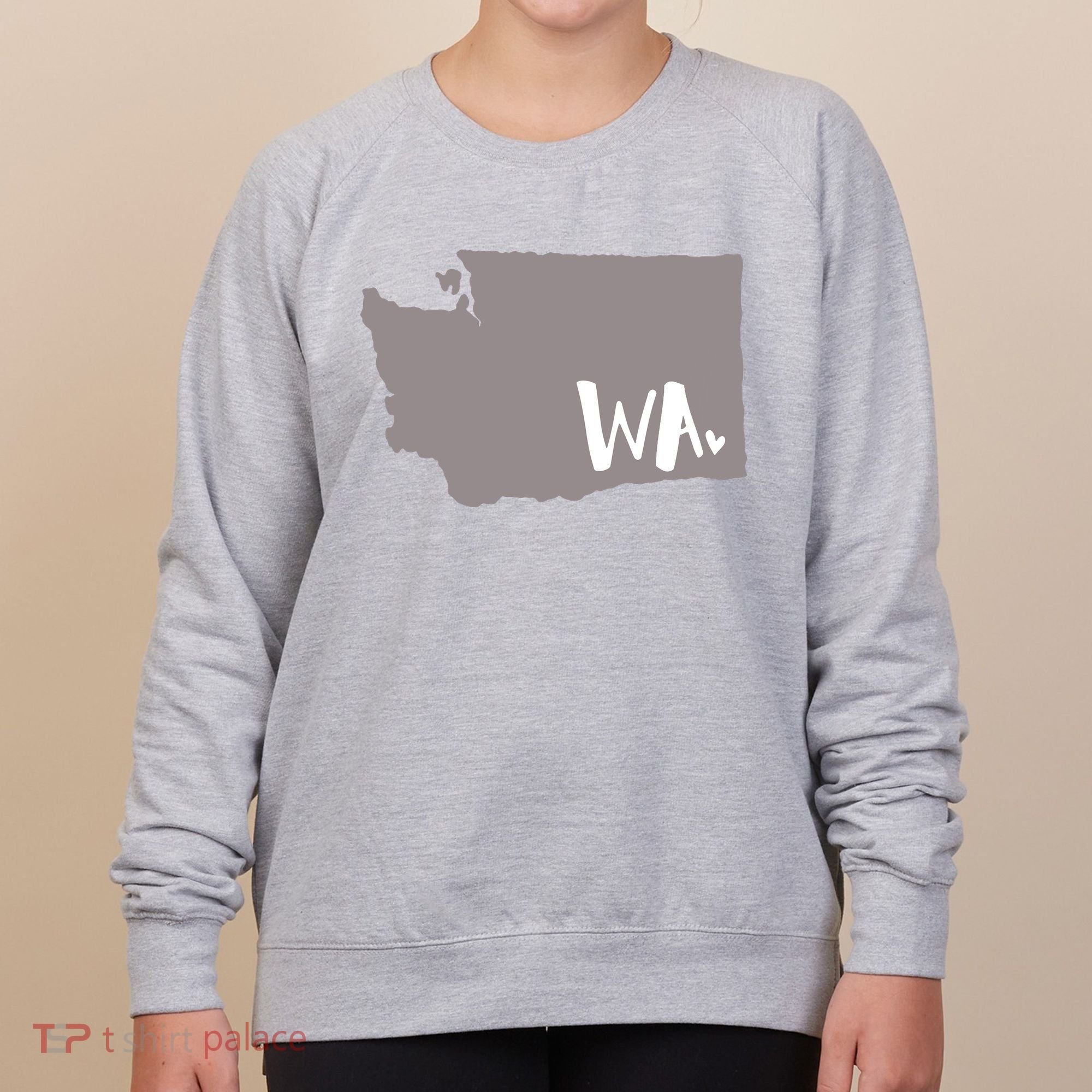 Cute Washington Outline Gift From Wa Women's Sweatshirt