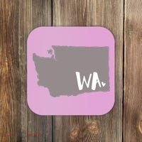 Cute Washington Outline Gift From Wa Coaster thumb 0