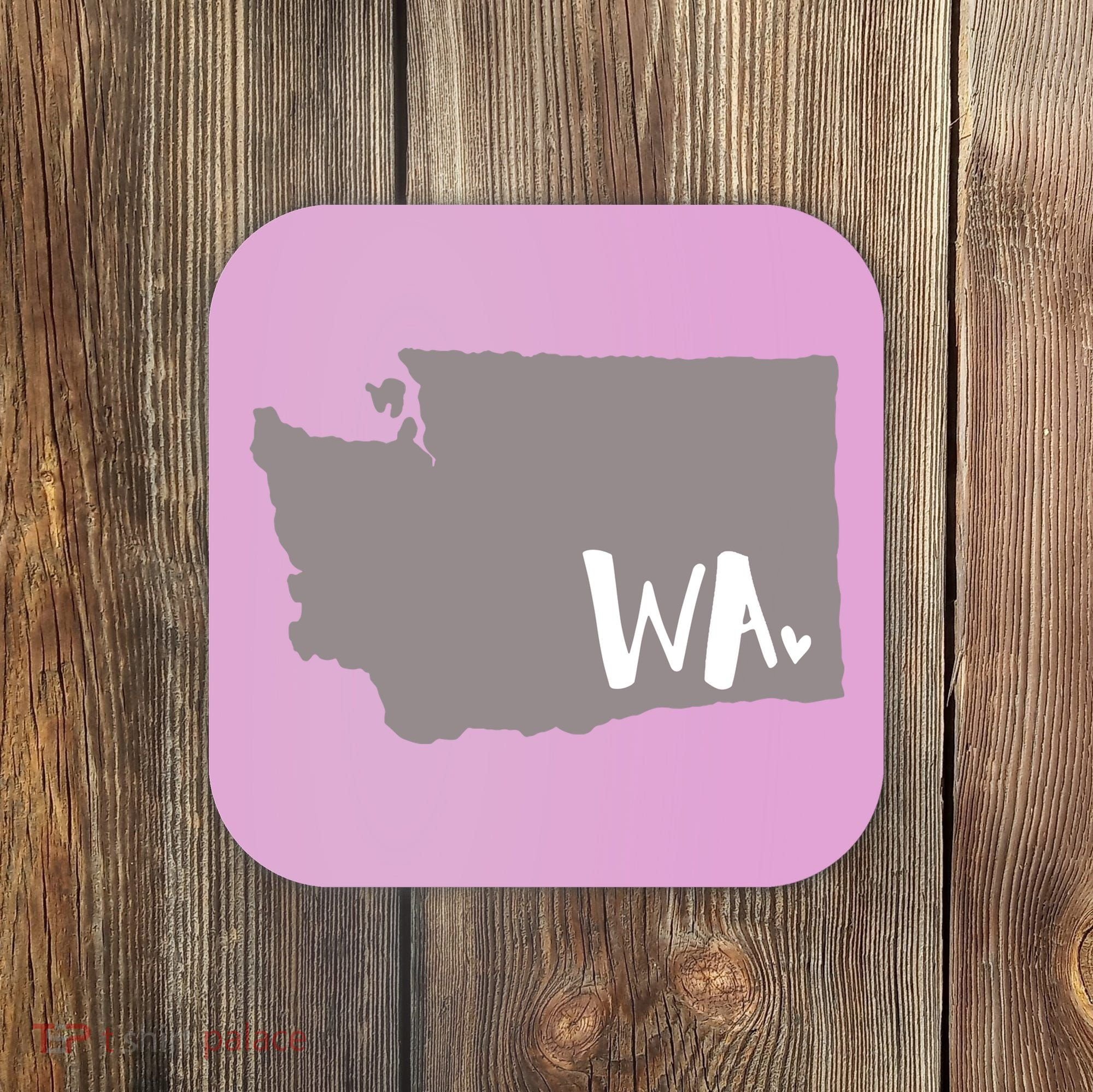 Cute Washington Outline Gift From Wa Coaster