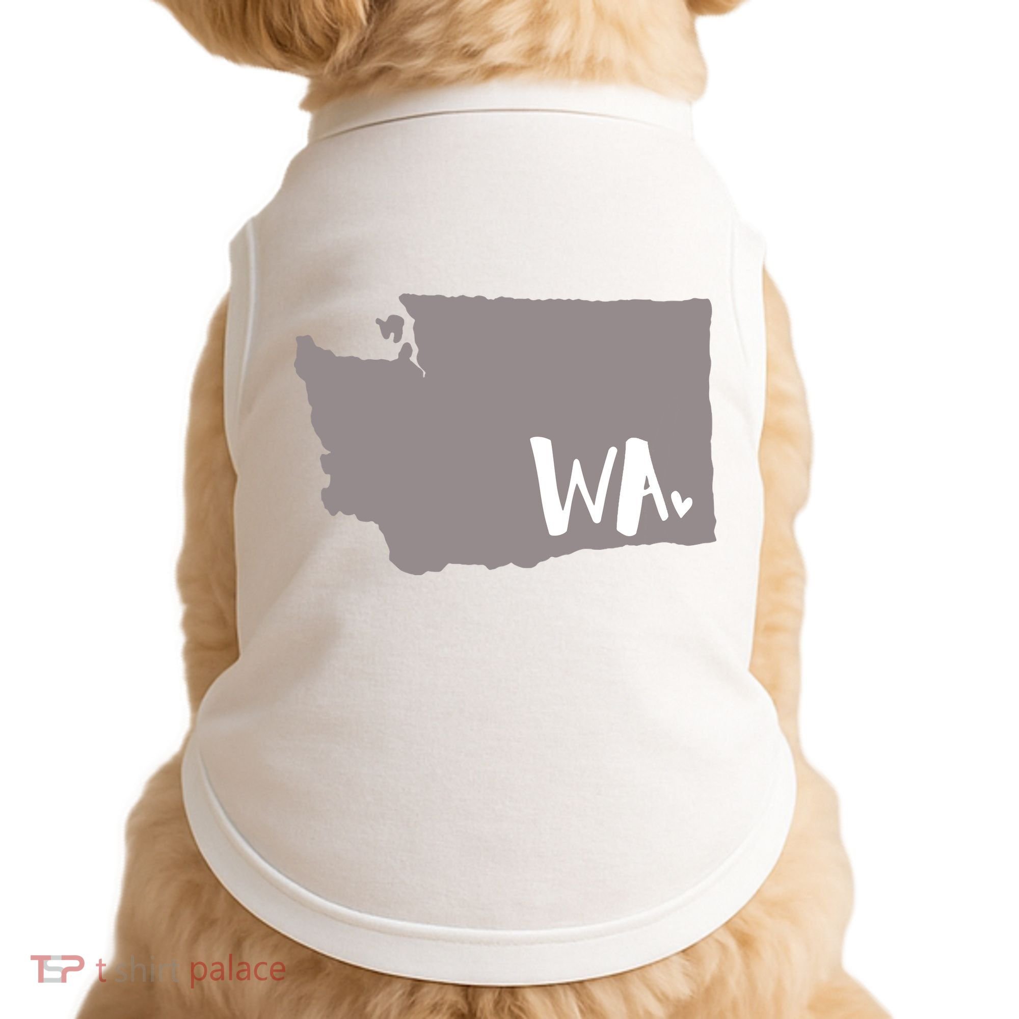 Cute Washington Outline Gift From Wa Doggie Tank
