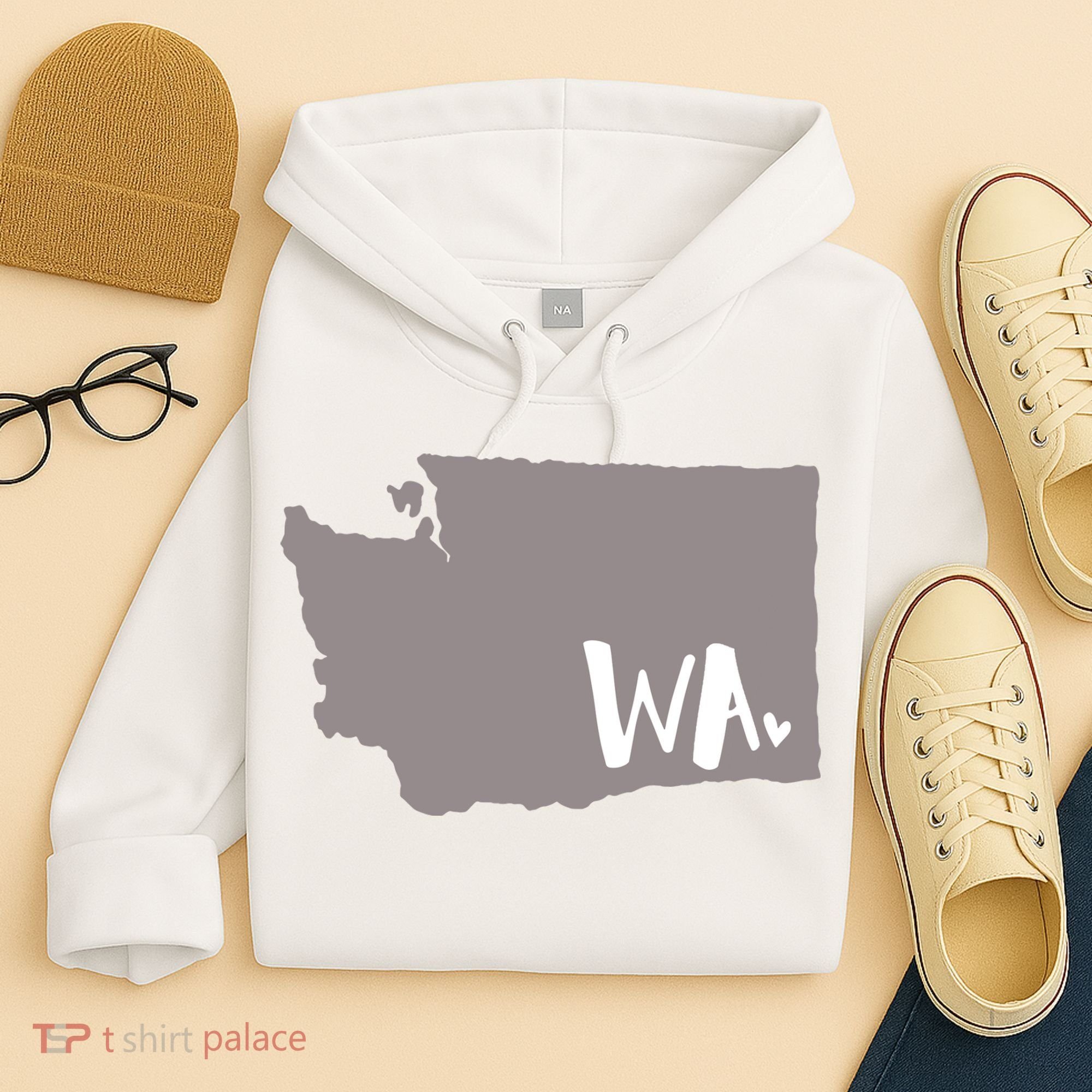 Cute Washington Outline Gift From Wa Hoodie