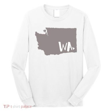Cute Washington Outline Gift From Wa Long Sleeve Shirt