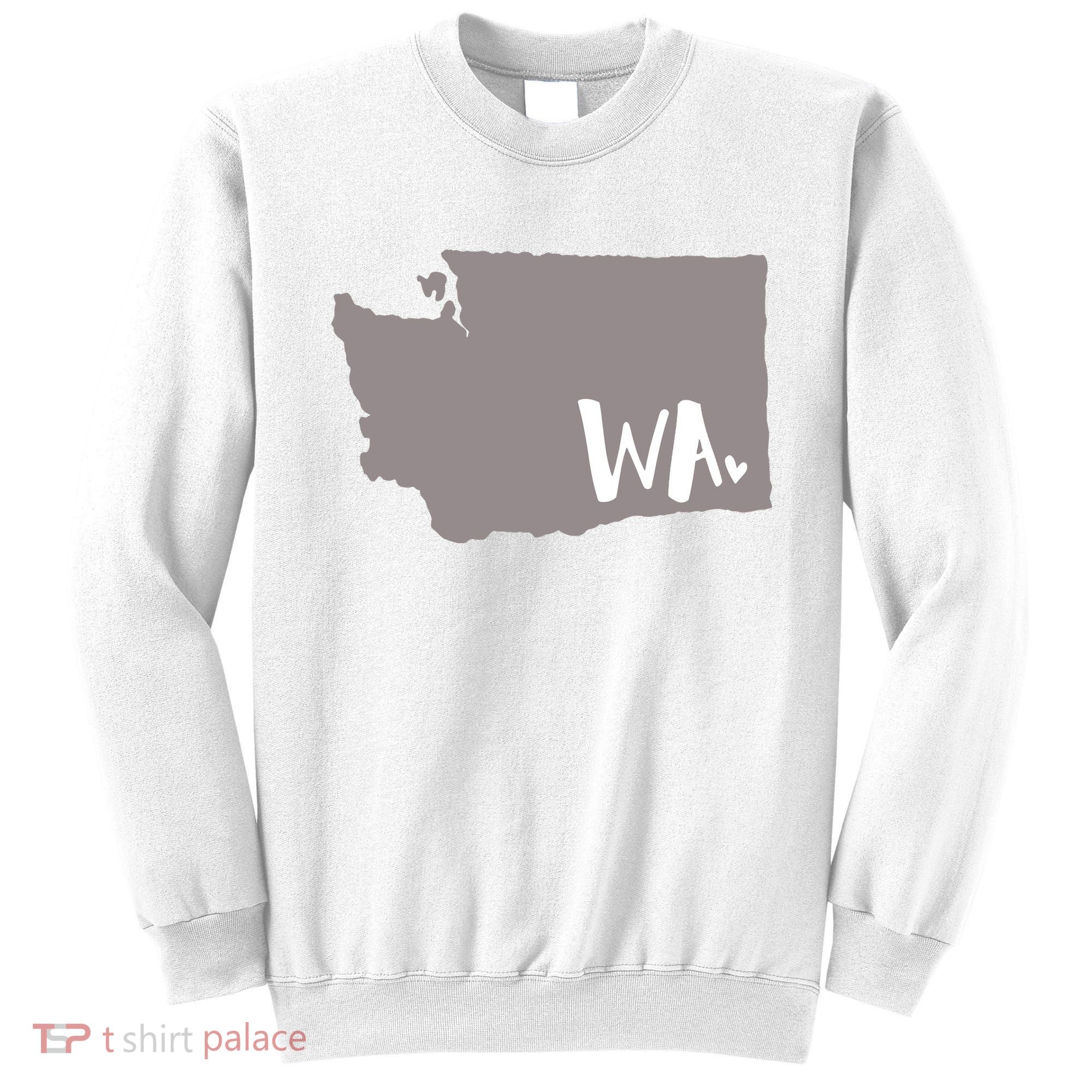 Cute Washington Outline Gift From Wa Sweatshirt