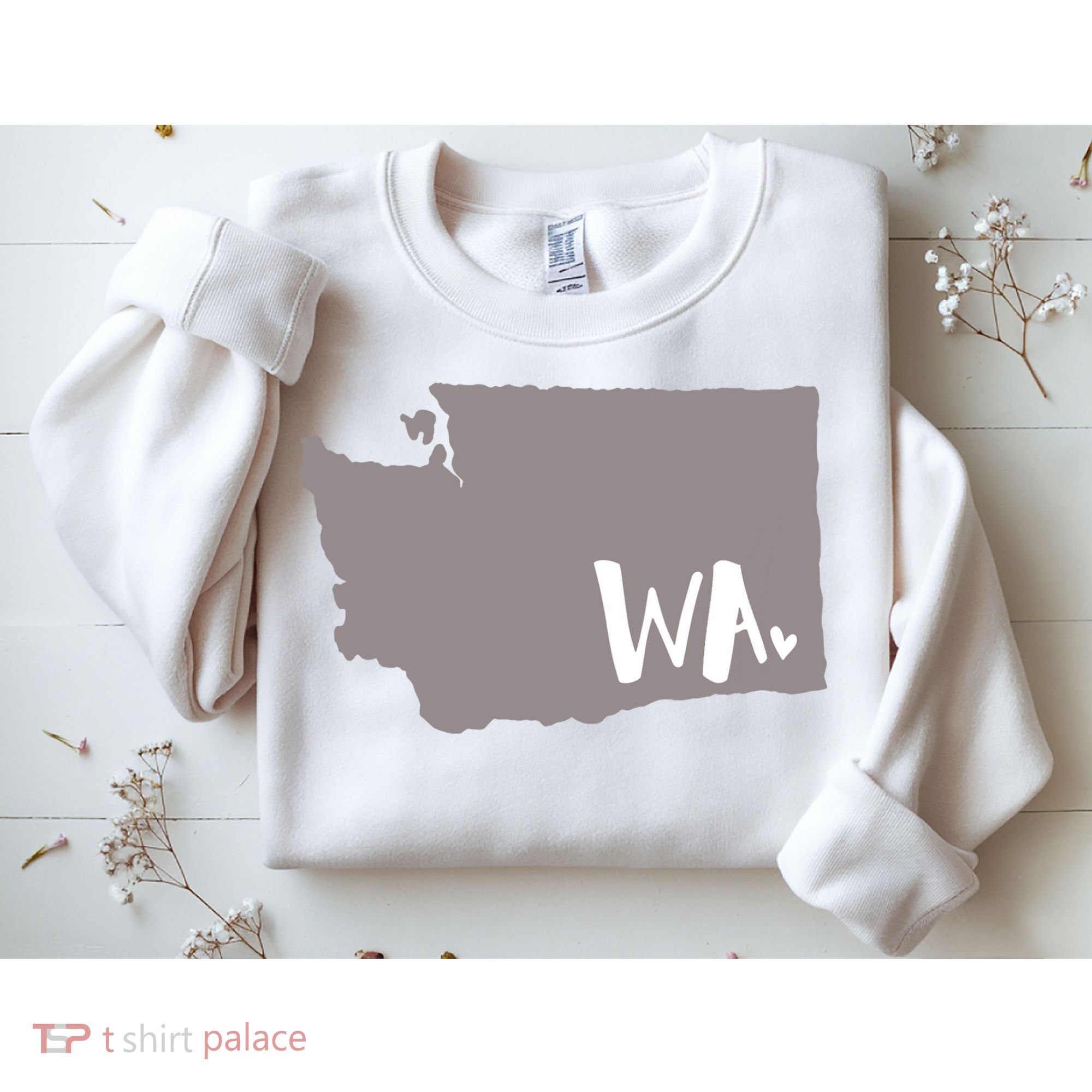 Cute Washington Outline Gift From Wa Sweatshirt