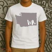 Cute Washington Outline Gift From Wa T-Shirt thumb 3