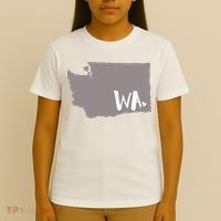Cute Washington Outline Gift From Wa T-Shirt thumb 4