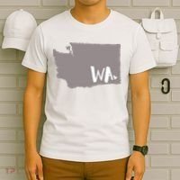 Cute Washington Outline Gift From Wa T-Shirt thumb 6