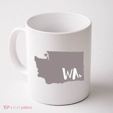 Cute Washington Outline Gift From Wa Coffee Mug