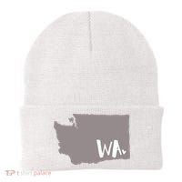 Cute Washington Outline Gift From Wa Beanie thumb 0