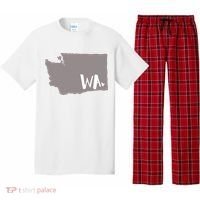 Cute Washington Outline Gift From Wa Pajama Set thumb 0